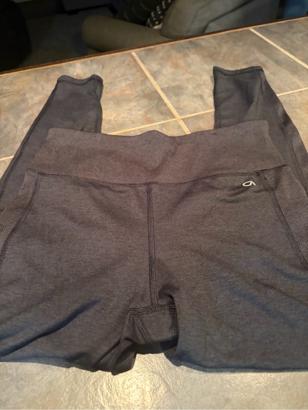 GAP FIT Charcoal High-Waist Seamless Leggings - med